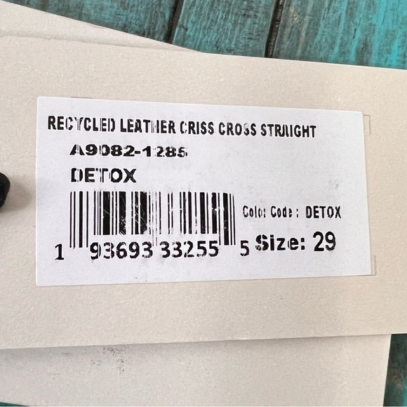 Agolde Criss Cross Recycled Leather Straight in Detox Size 29 - Picture 13 of 15